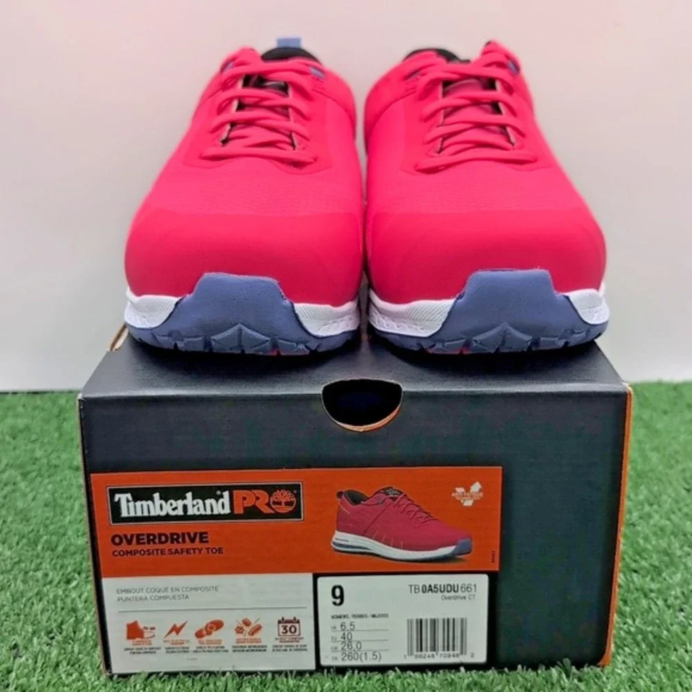 Timberland Pro Shoes‎ Womens Size 9 M Anti Fatigue Composite Toe Work Shoes Pink